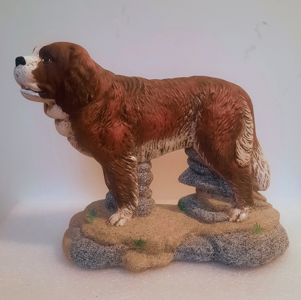 Ceramic St Bernard Dog Figurine